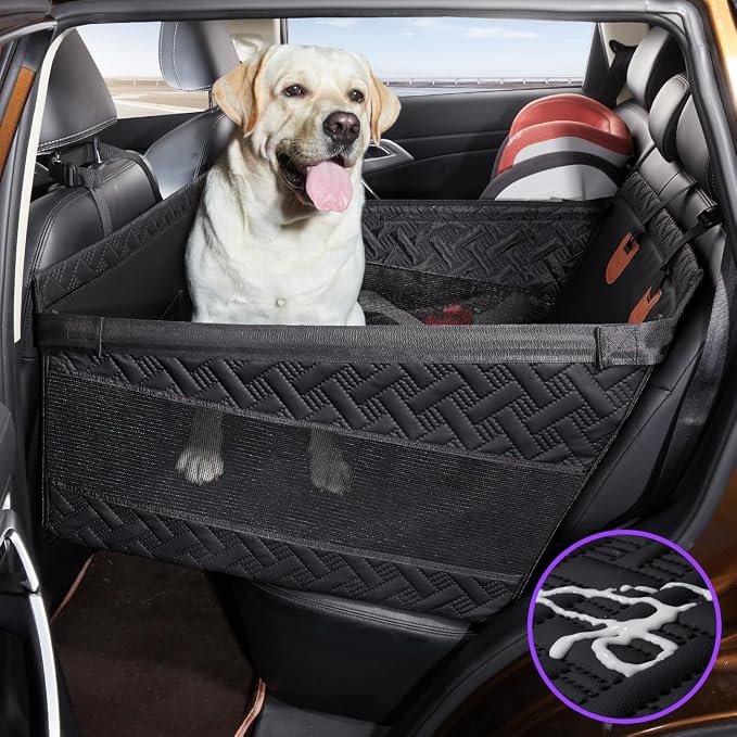 TKYZ Large Dog Car Seat,Back Seat Extender for Dogs,Hard Bottom Seat Cover by TKYZ