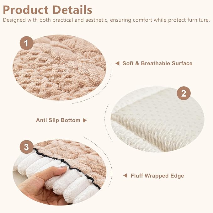 DREAMINGO Couch Cover for Dogs Washable - Fuzzy Sofa Covers Pet Friendly 27.6"x70.9", Soft Non Slip Pet Couch Cushion Protector Dog Bed Mat in Khaki - Image 3
