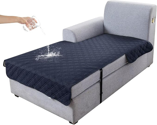 Genina L Shape Couch Cover, Sectional Couch Chaise Covers, Waterproof Washable Sofa Covers for Left L Shape Chaise Lounge, Anti-Slip Sofa Slipcovers for Dogs Cats Pet Friendly(Navy Blue) by Genina