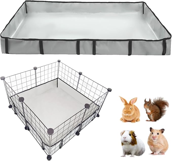 DZWLKJ Guinea Pig Cage Liner Tarp Bottom Waterproof and Washable Base Also for Rabbits, Bunny, Chinchesillas, Hedgehog, Ferrets and Other Small Animals(28x28 inches) by DZWLKJ