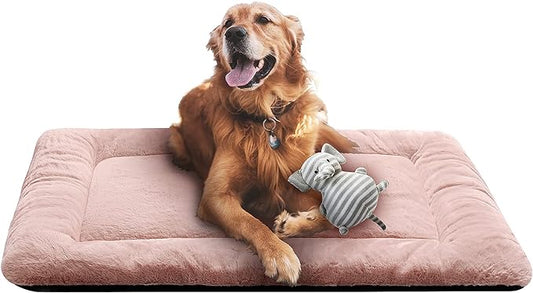 Dog Crate Pad Washable Dog Bed for Crate Large Cozy Mat 42-Inch Pink | Ultra Soft Kennel Pad,Anti-Slip Bottom,Fits for Most Metal Crates,Comfortable Sleeping Pet Mat by VERZEY