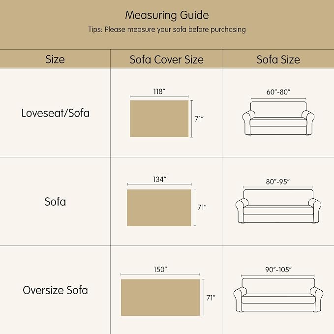 Hokway Chenille Couch Covers Washable for Dogs, Non-Slip Pet Sofa Cover Furniture Protector, Reversible Sofa Slipcovers with Tassels (Boho Khaki,71x134inch) - Image 3