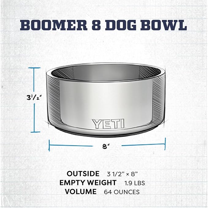 YETI Boomer 8, Stainless Steel, Non-Slip Dog Bowl, Holds 64 Ounces - Image 4