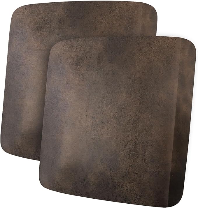 ANARACHON Leather Look Couch Cushion Covers Sofa Seat Slipcovers Sets Couches Furniture Protector for Sectional Armchair Loveseat Pets Kids Stretch Spandex Fabric (2 Cushion Loveseat, Brown) by ANARACHON