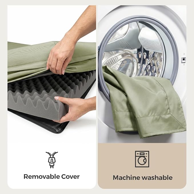 Sytopia 42 Inch Outdoor Waterproof Dog Bed for Extra Large Dogs, Washable Jacket-Grade Shell with Egg Crate Foam, Orthopedic Durable Bed for Patio, Deck, Ideal for Indoor Outdoor Use, Green - Image 4