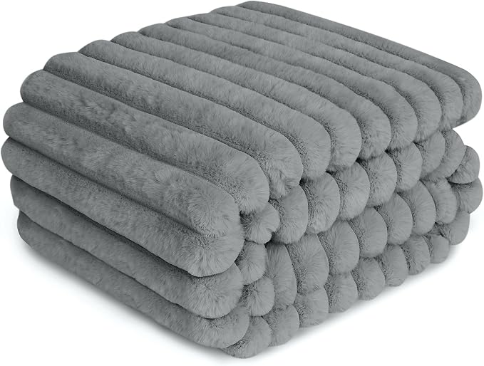 Waterproof Pet Blanket for Large Dogs & Cats - Reversible Calming Plush, Washable Furniture Cover for Couch, Bed, Car Seat, Blocks Leaks, Stains & Pet Fur (Grey, 50"x60") - Image 6