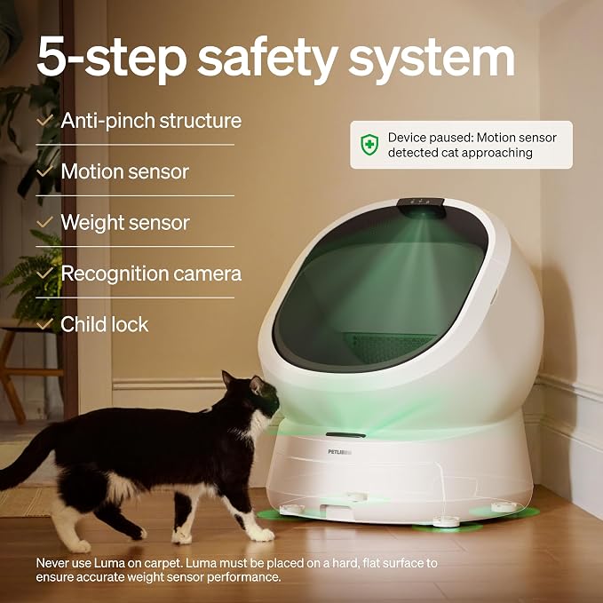 PETLIBRO Automatic Cat Litter Box with AI Waste Analysis, Self Cleaning Cat Litter Box with 55 Count Litter Liners, Smart Luma Litter Box with Auto Odor-Control, Multi-Cats Recognition, Usage Tracking - Image 8