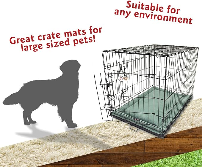 Majestic Pet Dog Crate Mat - Machine Washable Soft Plush Pet Bed Pad for Crates & Kennels | USA Crafted | 42"x26" Villa Azure - Image 4