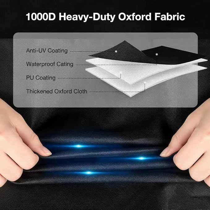 48 Inch Dog Crate Cover for Heavy Duty Dog Cages 900D Oxford Fabric | Insulated Dog Kennel Cover UV-Resistant Chewproof Soundproof Windproof Rainproof Fit for Wire Dog Cage (Not Include Cage) - Image 6
