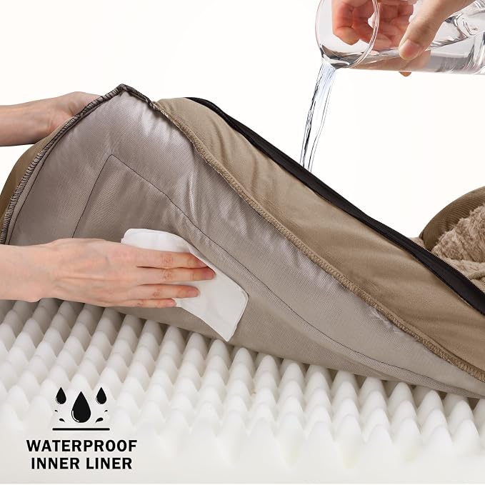 INVENHO Orthopedic Extra Large Dog Bed, XXL Waterproof Dog Sofa, Egg-Crate Foam Couch with Washable Removable Cover, Waterproof Lining and Nonskid Bottom - Image 3