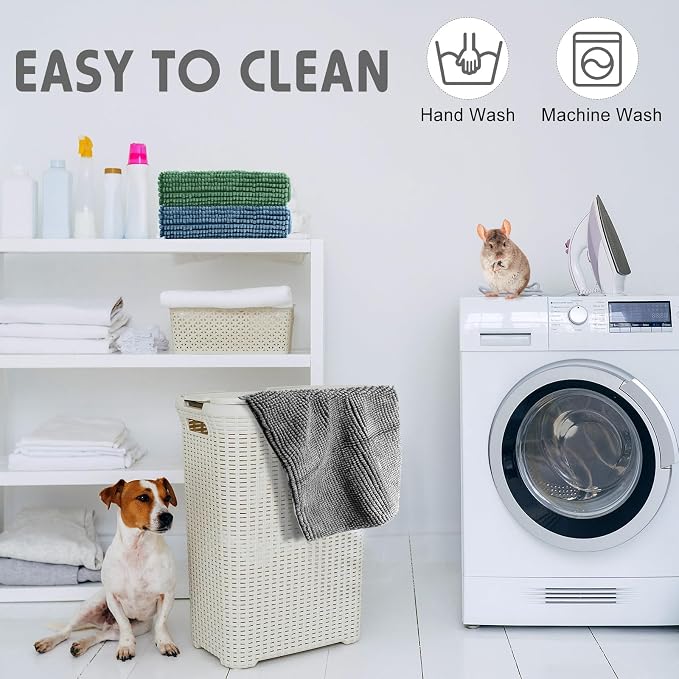 Amylove 4 Pcs Guinea Pig Cage Liner 12 x 12 Inch Washable Chenille Pee Pads Pet Dog Cat Bedding Training Mat Reusable for Small Animals Puppy Bunny Hamster Chinchilla - Image 7