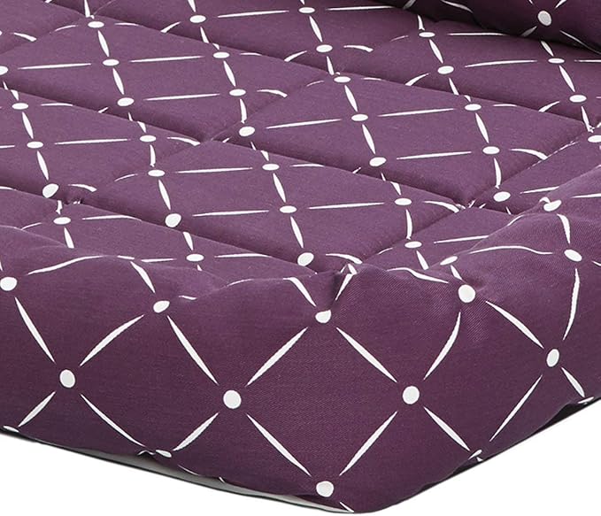 MidWest Homes for Pets 40242-PLD Quiet Time Couture Ashton Bolster Pet Bed, X-Large Dog/42, Plum - Image 3