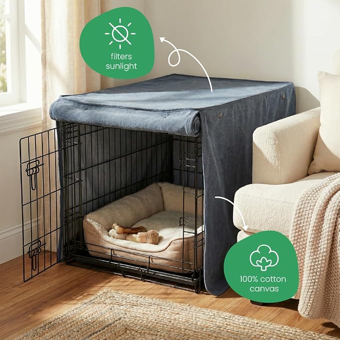 Molly Mutt Dragonstone Dog Crate Cover, GOTS-Certified 100% Organic Cotton Canvas Cover for Dog or Puppy Kennel and Cage, Washable, Free of Harmful Chemicals, Small, Fits 24"x18"x21" Crate - Image 4