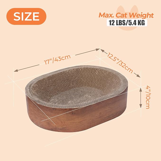 ComSaf Large Cat Scratcher Bed Cardboard, Cat Scratching Board Cat Couch Scratcher for Indoor Cats Grinding Claw, Durable Cat Scratcher Pad to Protect Funiture - Image 2