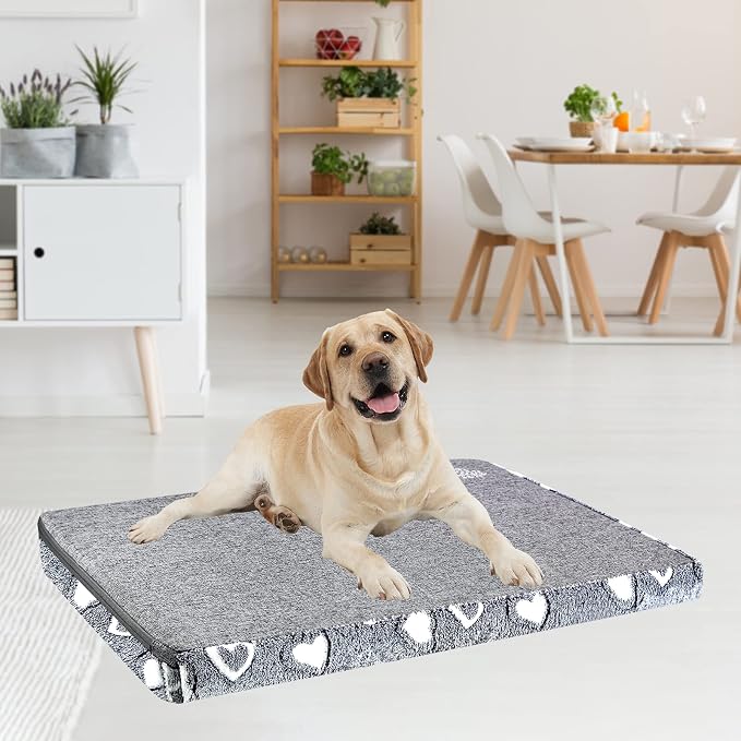 VANKEAN Reversible Cool/Warm Crate Mat Waterproof Washable Firm S-XXL Grey - Image 9