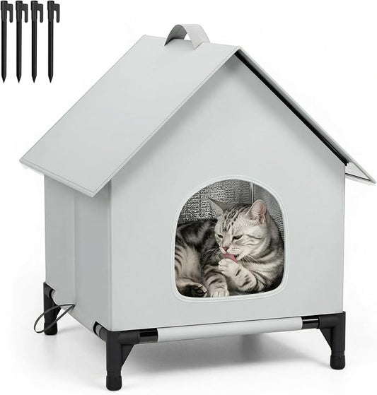 Large Cat House for Outside&Indoor,Easy to Put Together, Selfwarming Cat Shelter for Winter,Insulated and Weatherproof,Large Cave Bed for Garden(18 x 18 x 24 inch,L,Normal) by Unknown