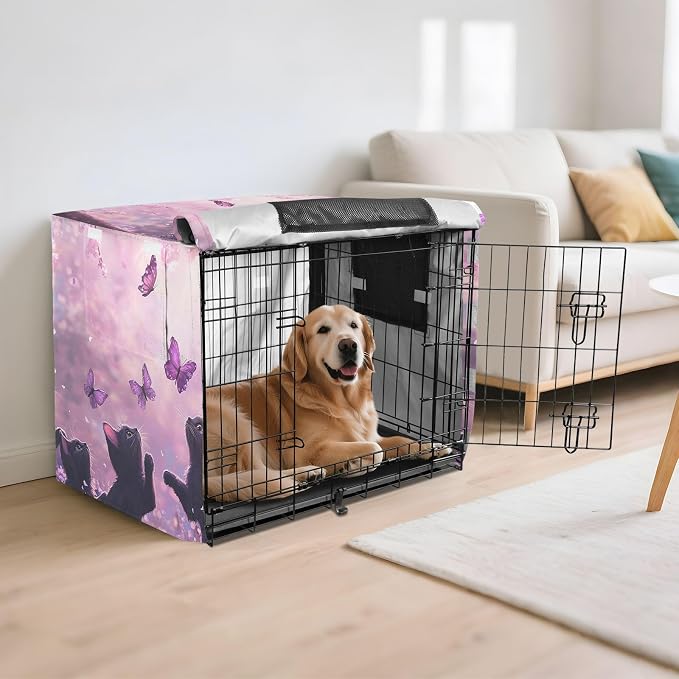 Dog Crate Cover Kennel Cover for Dog Cages Breathable for Wire Cage Indoor Outdoor Cat1 - Image 6