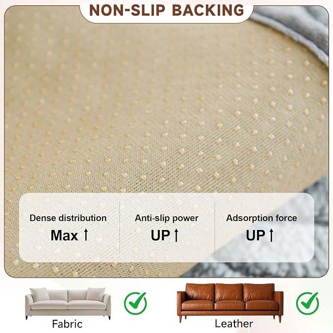 OTOB Couch Covers for Sofa Washable, Non Slip Dog Sofa Protector, 1 Piece | Matcha Green, 35.4"x82.7", Soft Plush, All Seasons, Pet Friendly, Breathable, Modern, Wear-Resistant, Sectional Couch Covers - Image 5