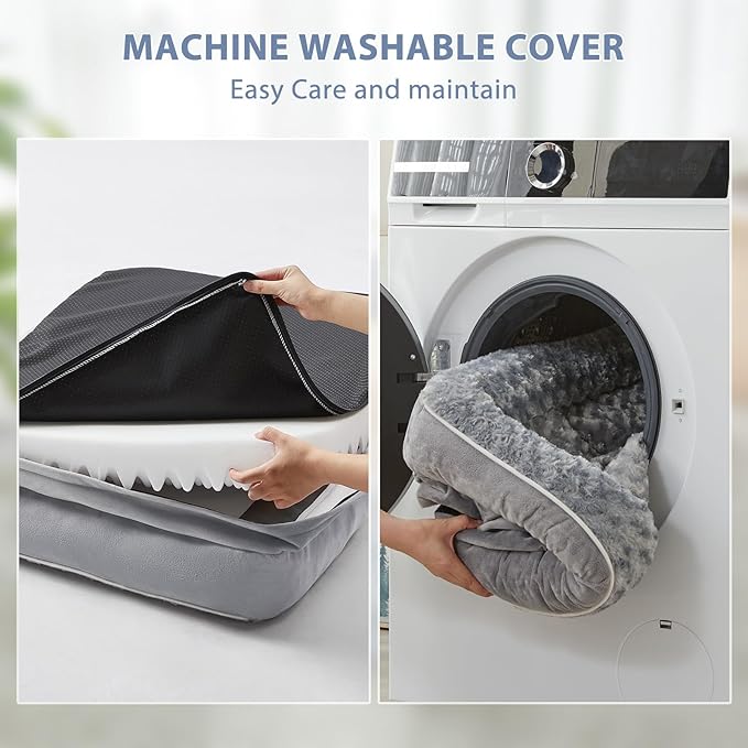 BFPETHOME Orthopedic XXL Dog Beds Large Sized Dog, Washable Dog Sofa Bed | Removable Cover, Waterproof Lining, Non-Slip Bottom, Large Pet Couch for Big Dogs, Cozy Shared Sleeping Dog Bed for Indoor - Image 5