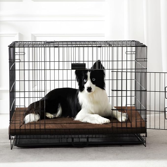 Dog Bed for Crate, Small Dog Crate Beds, Washable Pet Bed Mat Kennel Pad | 30" Medium Pet Beds Mat W/ Soft Wavy Plush Comfortable Anti-Slip Sleeping Mattress for Dogs & Cats - Image 2