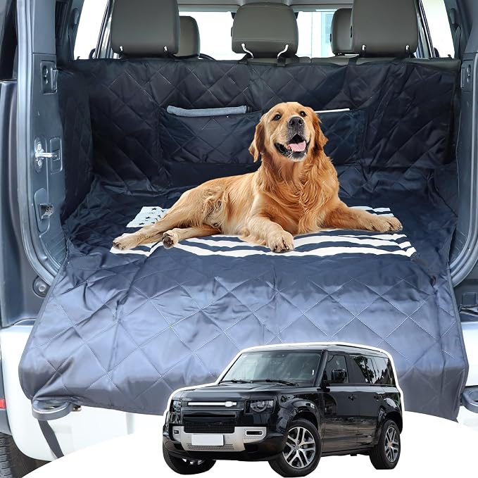 HAPPYHORSE Pet Dog Trunk Cargo Liner Compatible with Land Rover Defender 110 2020-2024 Waterproof and Non-Slip Dog Seat Cover Area Protector (Style B) by HAPPYHORSE