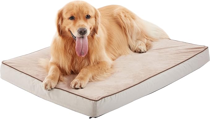 Orthopedic Memory Foam Dog Bed, Cooling Dog Beds for Extra Large Dogs -Waterproof Pet Bed for Crate with Removable Washable Cover, XXL(47inch,110Lbs) by ABETTERLIFEWITHPET