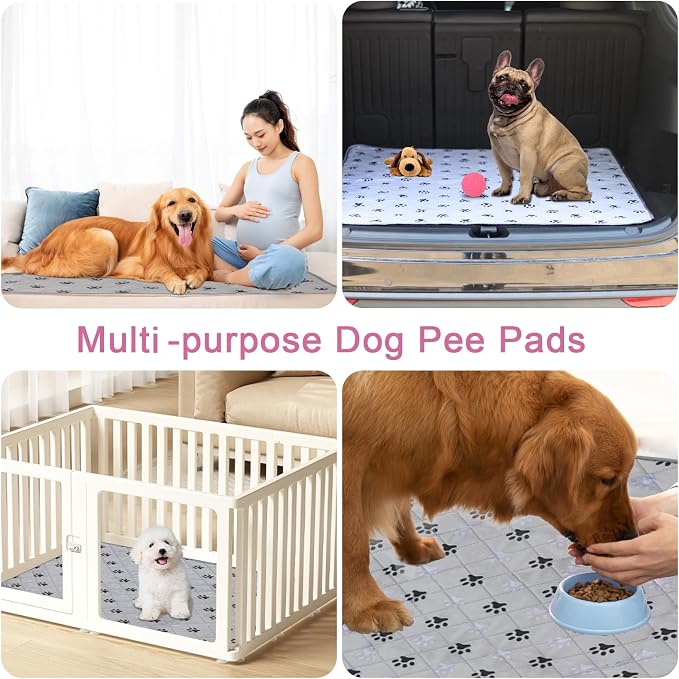 JERIA 2 Pack 36"x 41" Waterproof Non Slip Wee pad，Reusable Washable Pee Pads for Dogs，Absorbent and Leakproof Training Mats for Potty, Bed, Sofa, Potty Training - Image 6