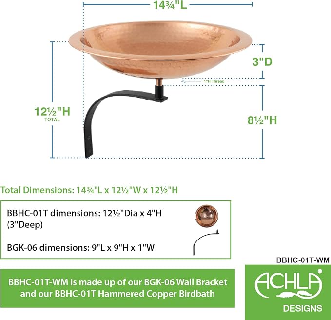 Achla Designs Burnt Copper Birdbath Bowl - Image 2