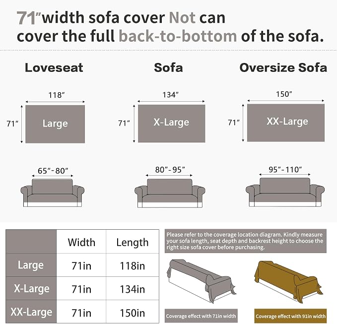 DREAMINGO Bubble Textured Cooling Sofa Cover, Ice Silk Breathable Couch Cover Blanket for Pet & Hot Sleepers, Washable Furniture Protector for 2 Cushion Couch, Ash Gray, Large 71"x118" - Image 2