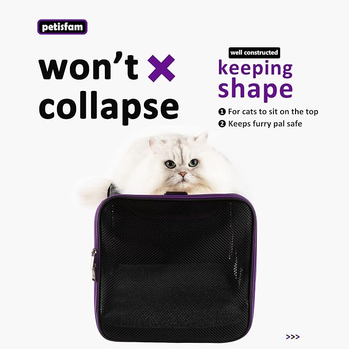 Soft Pet Carrier for Large and Medium Cats, 2 Kitties, Small Dogs. Easy to Get Cat in, Great for Cats that Don't Like Carriers (Black) - Image 3