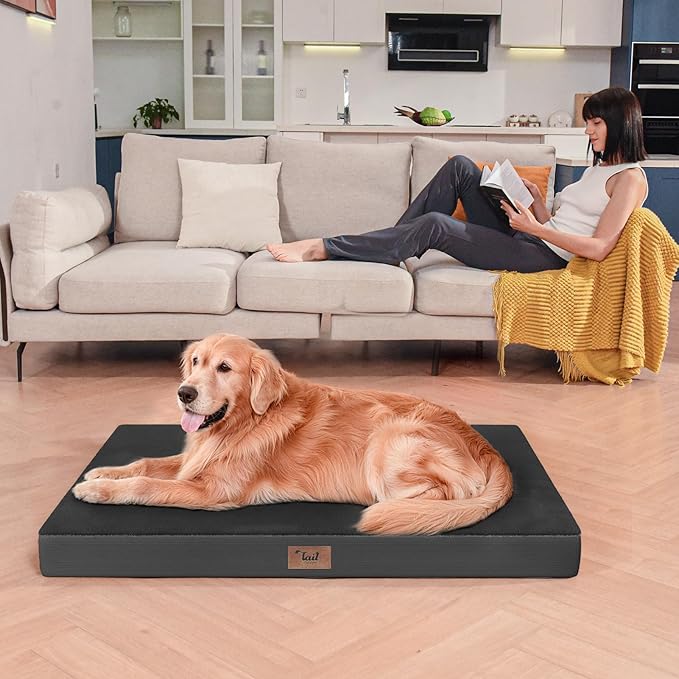 Outdoor Waterproof Orthopedic Dog Bed for Medium Size Dogs | Egg Crate Foam for Joint Support, Fits 36x23 Crates, TPU Waterproof Layer, Machine Washable 1680D Oxford Cover, Up to 50 lbs - Image 7