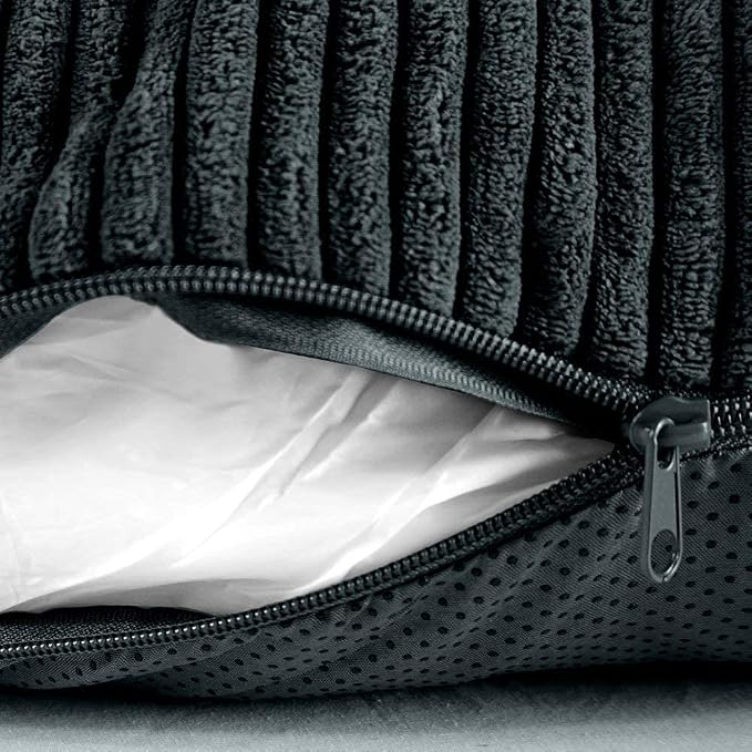 Floppy Dawg Large Dog Bed Replacement Cover. Removable and Machine Washable Cover for Mattress and Rectangular Pillow Beds. 40L x 28W. Gray with Gray Top. - Image 5