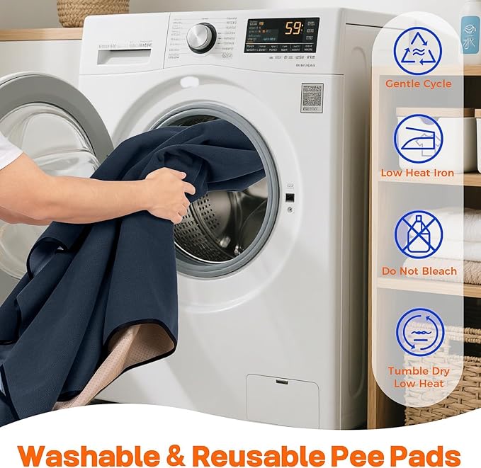 Sunsleek Washable Dog Pee Pads Extra Large 36"x72" – 2 Pack Super Absorbent, Non-Slip, Reusable Puppy Pads for Playpen, Crate, Floor, Waterproof Pet Training Mats for Quick-Dry Whelping Pads - Image 5