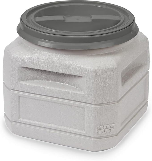Mighty Tuff Airtight Dog Food Storage Container – 6 Gal, up to 24 lb Capacity – Cat and Dog Food Container with Twist Lid & Handles – BPA-Free, Made in USA by MightyTuff