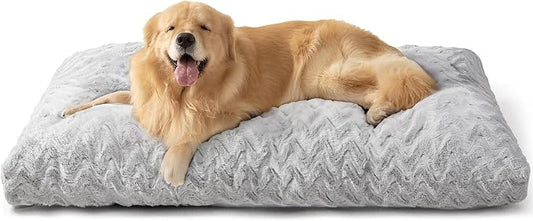 EHEYCIGA Washable XL Dog Bed for Crate 41x27 Inch, Kennel Pad for Extra Large Dogs Up to 65 lbs, Plush and Comfy Pet Sleeping Mat, Grey by EHEYCIGA