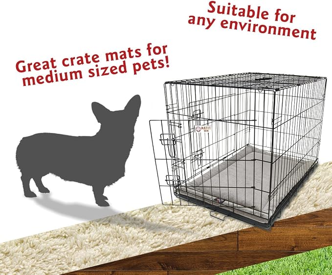 Majestic Pet Dog Crate Mat - Machine Washable Soft Plush Pet Bed Pad for Crates & Kennels | USA Crafted | 36"x23" Villa Vintage - Image 4