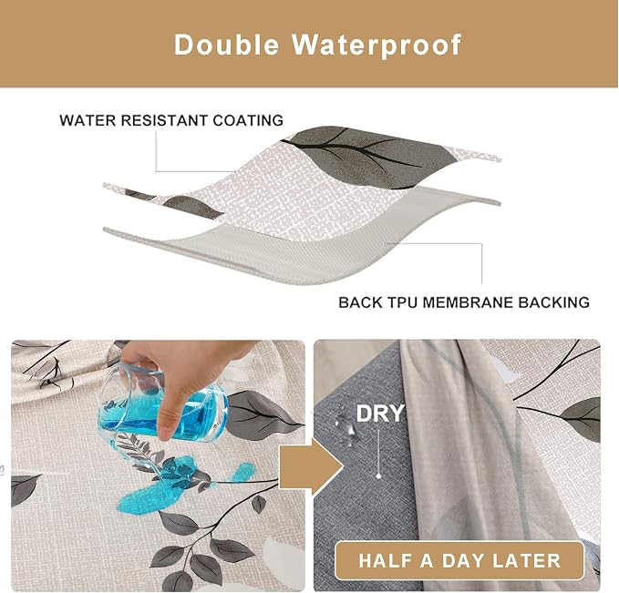 NILUOH RV Dinette Cushion Covers Waterproof Couch Cushion Slipcovers Stretch Camper Cushions Cover Replacement Sofa Slipover for Travel Trailer Couch Includes 2 Backrest Cover & 2 Bench Cover,02 - Image 4