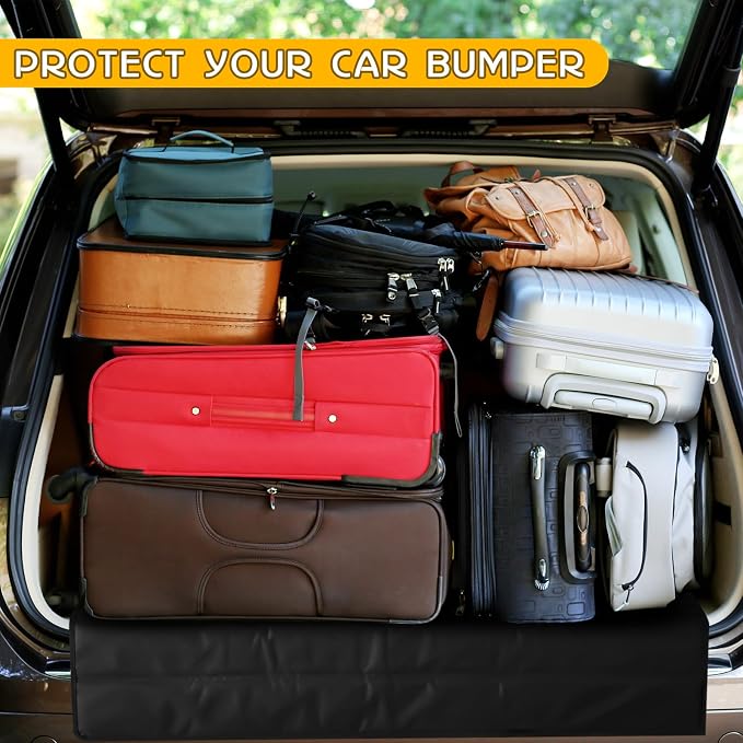 Tinideya Large Rear Bumper Protector for Cars 36 x 25 Inch Bumper Guard Foldable Protective Mat Dog Blanket Cargo Liner Preventing Scratches While Unloading and Loading for SUV Van Truck Vehicle - Image 4
