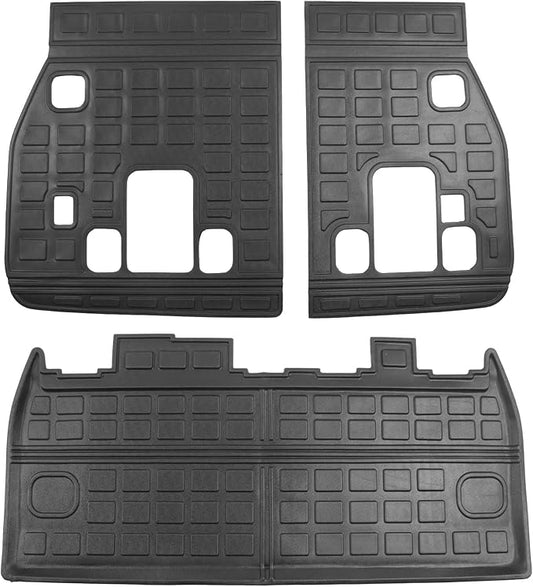 powoq Cargo Mat Compatible with 2022-2026 Kia Carnival Cargo Liner Rear Backrest Mat All Season Protection Replacement for 2022-2024 2025 2026 Kia Carnival Accessories (Trunk Mat+Backrest Mats) by powoq