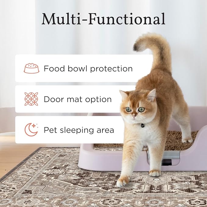 Lovewag Cat Litter Mat, Litter Box Mat, Caramel Creme, 36x48, 2 Pack | Washable litter mat cover, kitty litter mat & cat mat for litter box, litter trapping mat, prevents tracking, multi-cat - Image 7