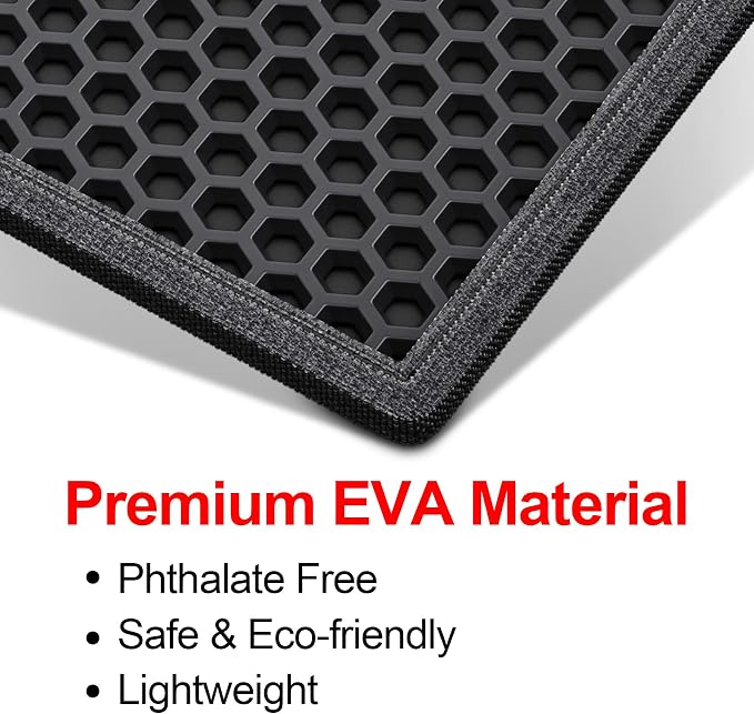 Waretary Cat Litter Mat, 47"x 36" Waterproof Scatter Control Black | Double Layer Litter Recycling, Easy to Clean, Non-Slip, Durable, Paw-Friendly, Safe & Odorless, Fits Large Litter Boxes - Image 5
