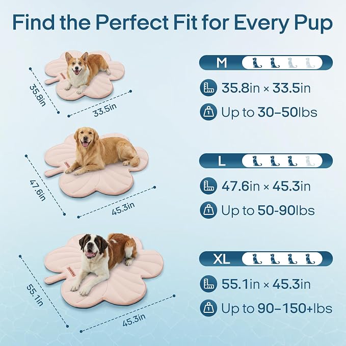 Dog Cooling Mat Washable Pet Cooling Mat, Self Cooling Mat for Dogs Large | 47" x 45", Thick Portable Foldable Cooling Pad for Indoor Outdoor, Crate, Travel, Camping and Beach - Image 8