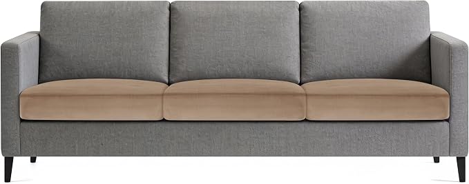 Hokway Velvet Couch Cushion Covers Water Resistant Seat Covers Stretch Sofa Cushion Protector(3 Cushion XL-Sofa, Camel) - Image 9