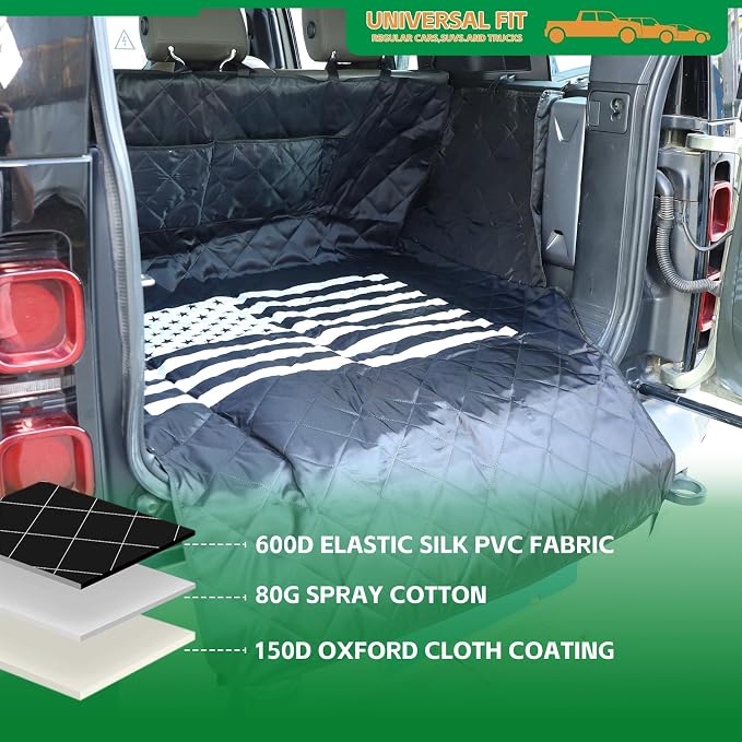 HAPPYHORSE Pet Dog Trunk Cargo Liner Compatible with Land Rover Defender 110 2020-2024 Waterproof and Non-Slip Dog Seat Cover Area Protector (Style B) - Image 2