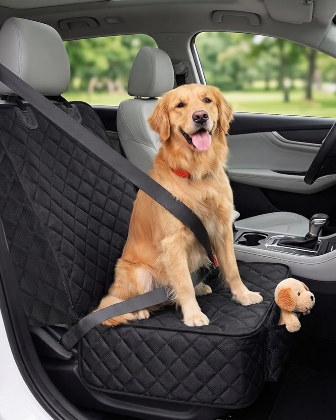 Victoper Dog Car Seat Cover, 600D Heavy Dute Car Seat Cover for Dogs Pets,100% Waterproof Anti-Scratch Nonslip Dog Seat Cover for Cars, Seat Covers Protector for Sedan SUV Truck Small Black by Victoper