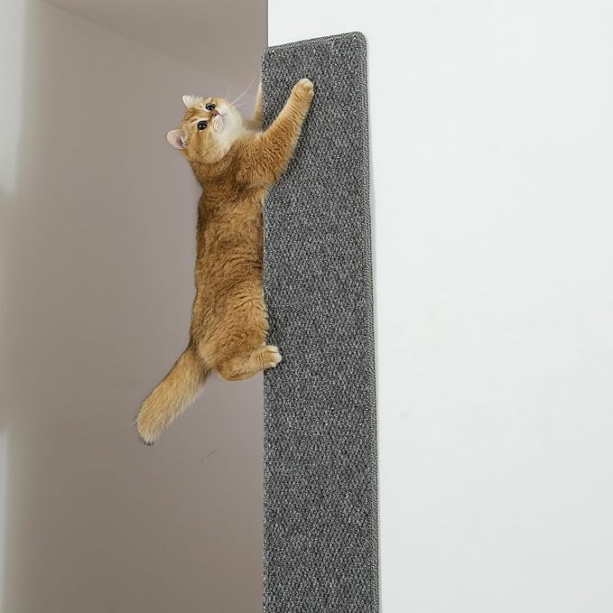 SHENGOCASE Thickened Cat Wall Corner Climbing Carpet, Cat Wall Furniture, Wall Corner Scratcher, Scratching Post (Gray), Grey by SHENGOCASE