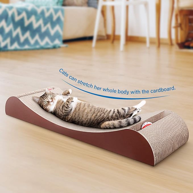 FluffyDream Cat Scratcher Cardboard Lounge Bed, Cat Scratching Pad, Pet Lounger (Lounge Bed) - Image 3