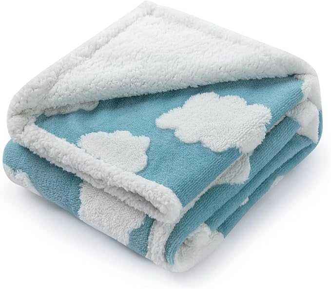 Waterproof Pet Blanket,Dog Bed Covers Couch Sofa Stylish Jacquard Pets Throw Blankets for Puppy Cats Washable Reversible Furniture Protection Covers (Blue Cloud,S) by Unknown