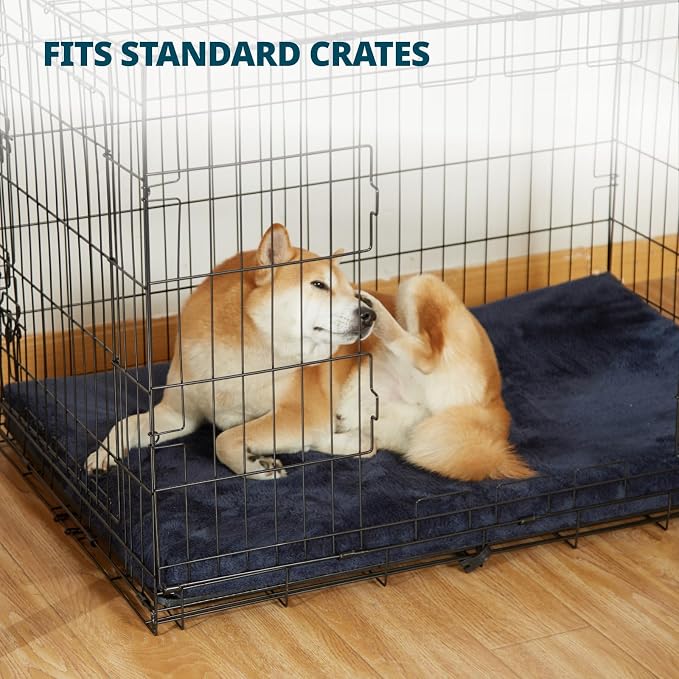 LIORCE Dog Crate Pad - Dog Bed Large Sized Dogs with Removable Washable Cover and Waterproof Lining - Memory Foam Pet Bed for Crate - Reversible Kennel Mat (Cool & Warm), 36-inch, Dark Grey - Image 5