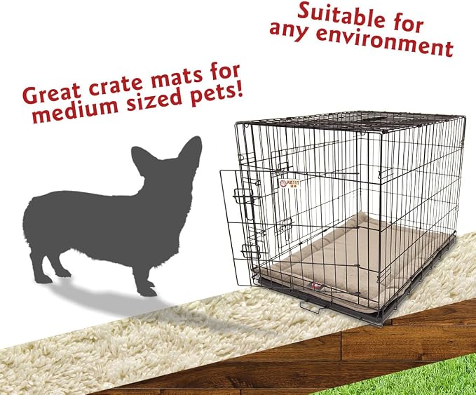 Majestic Pet Orthopedic Memory Foam Dog Crate Mat - Plush Pet Bed Pad for Crates & Kennels | USA Crafted | 36"x23" Villa Pearl - Image 4